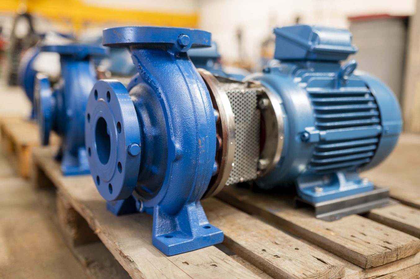An Apex pumps centrifugal pump on a workbench